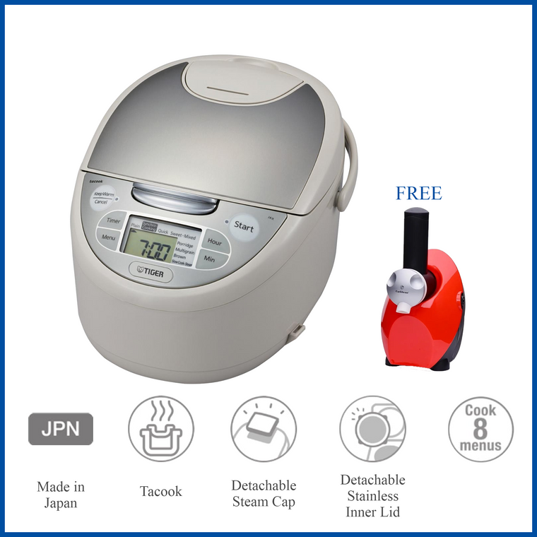 Microcomputer Controlled Rice Cooker JAX-S18S with FREE Caribbean Dessert Maker