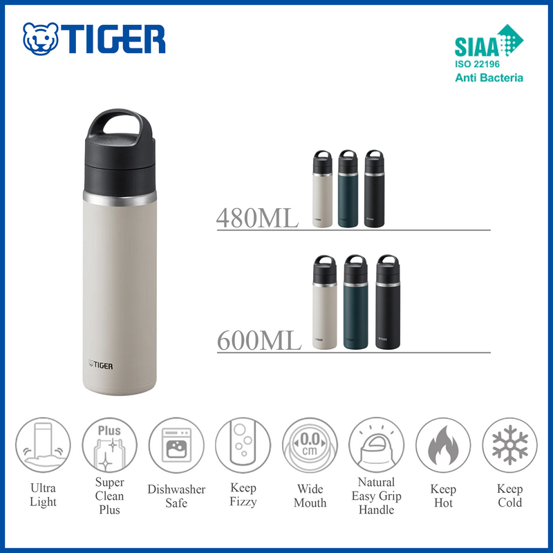 Tiger MKB-T Hot & Cold Vacuum Insulated Stainless Steel Carbonated Drinkware