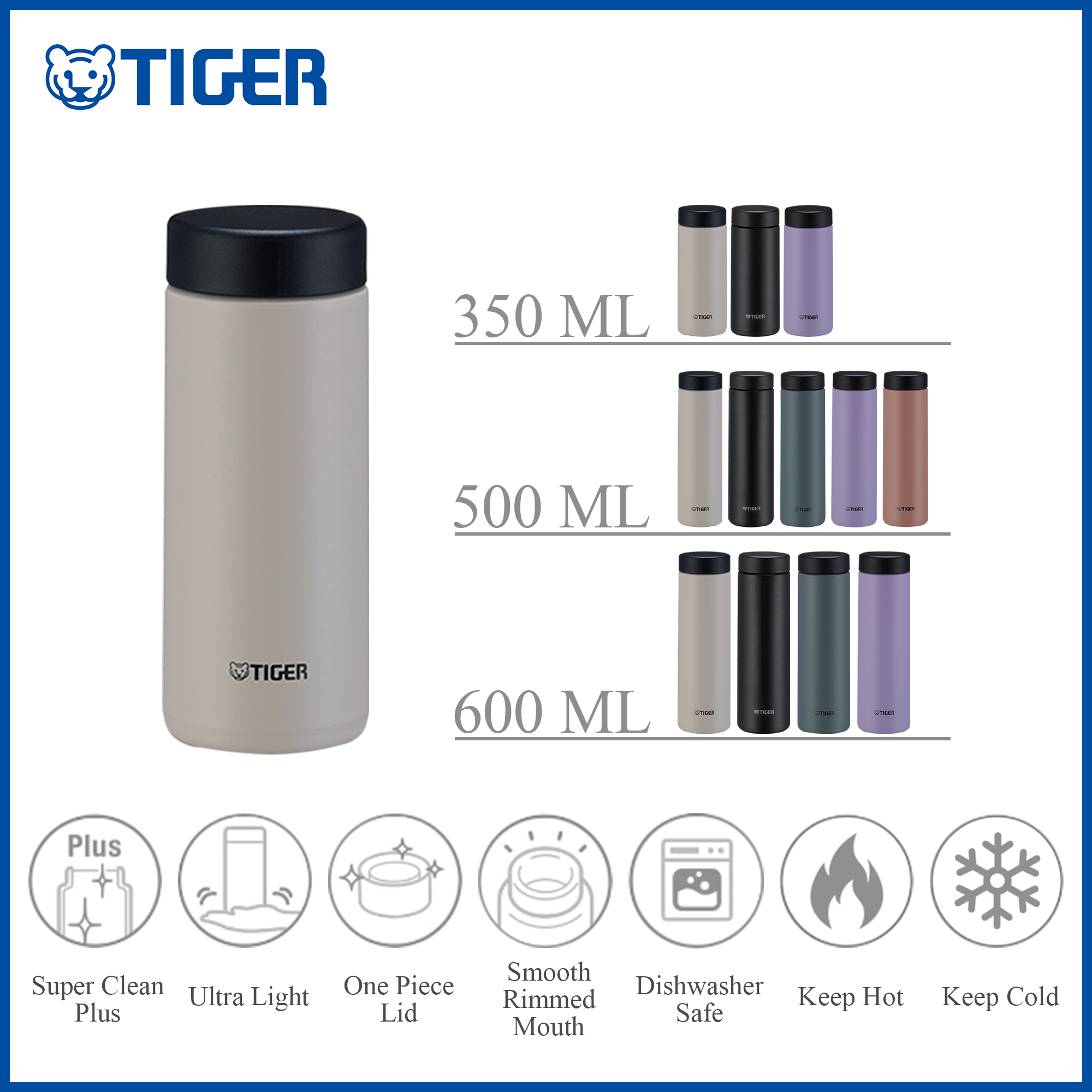 Vacuum Insulated Bottle MMZ-W (Dishwasher safe) – shoptigerph Vacuum Insulated Bottle MMZ-W (Dishwasher safe) – shoptigerph